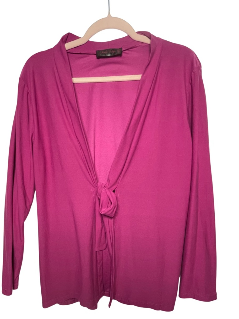 Sheila Rose pink long sleeve tie front lightweight cardigan size XL